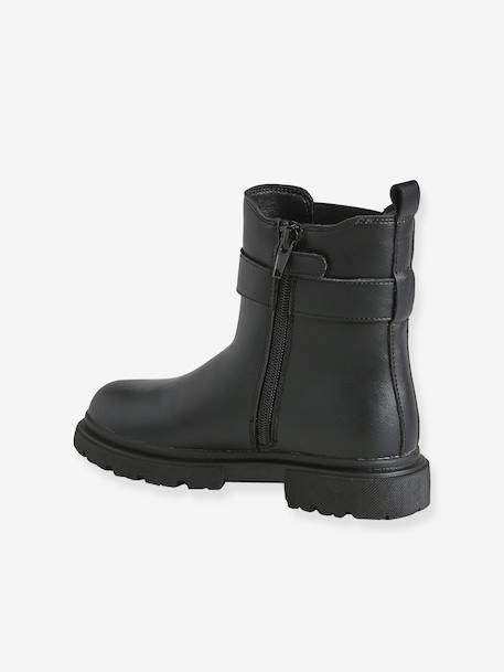 Boots fille zippées synthétique noir 3 - vertbaudet enfant 