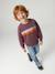 Sweat garçon col rond blanc chiné+mauve 12 - vertbaudet enfant 