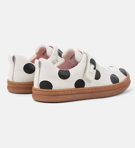 Baskets fille cuir RUNNER FOR TWINS Blanc noir 4 - vertbaudet enfant 