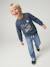 Sweat garçon col rond manches longues blanc chiné+bleu nuit+rouge chiné 10 - vertbaudet enfant 