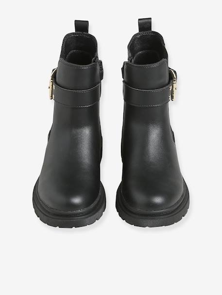Boots fille zippées synthétique noir 4 - vertbaudet enfant 