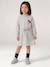 Robe courte à capuche fille gris chiné+marine 1 - vertbaudet enfant 