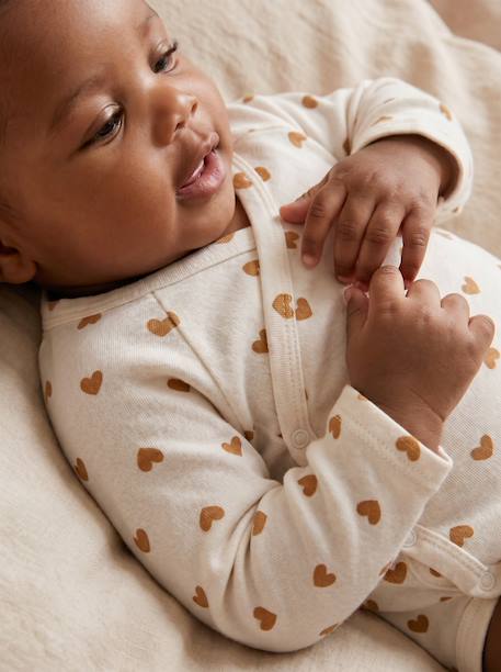Lot de 5 bodies naissance fille manches longues écru 15 - vertbaudet enfant 