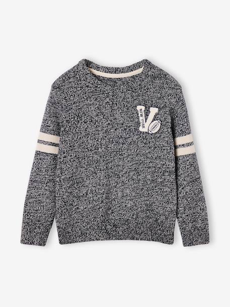 Pull garçon col rond manches longues lot bleu 1 - vertbaudet enfant 