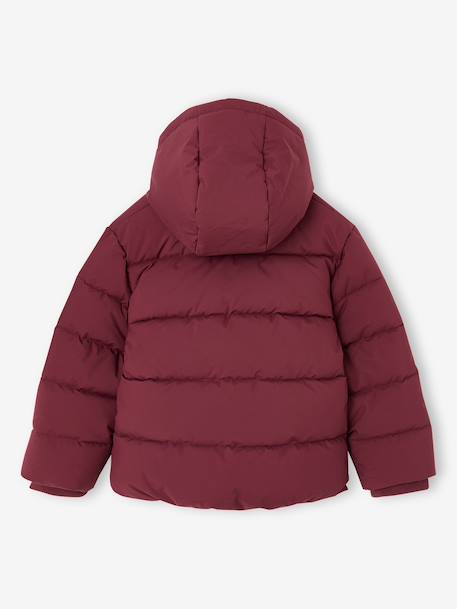 Doudoune à capuche garçon bordeaux+marine 2 - vertbaudet enfant 