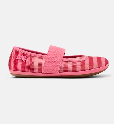 Ballerines fille cuir RIGHT KIDS Bleu marron+Rose rouge 6 - vertbaudet enfant 