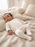 Ensemble matelassé gilet + pantalon à pieds entièrement imprimé écru+rose+vanille 13 - vertbaudet enfant 