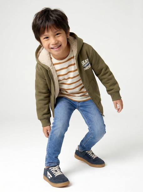 Lot 3 T-shirts manches courtes caramel+marine+noix de pécan+vert sauge 25 - vertbaudet enfant 