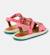 Sandales fille cuir bicho kids twins Rose rouge 4 - vertbaudet enfant 