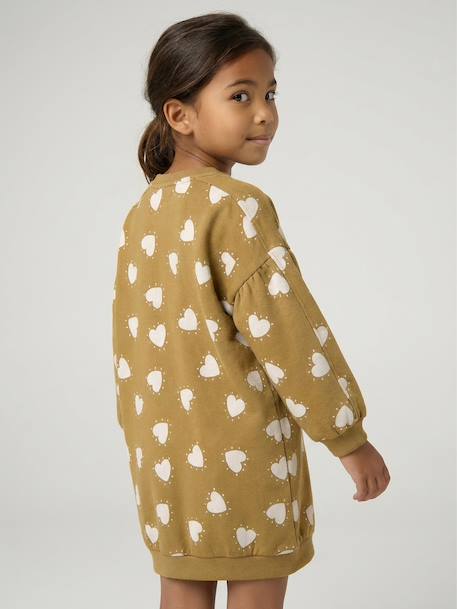 Robe courte fille écru+olive 9 - vertbaudet enfant 