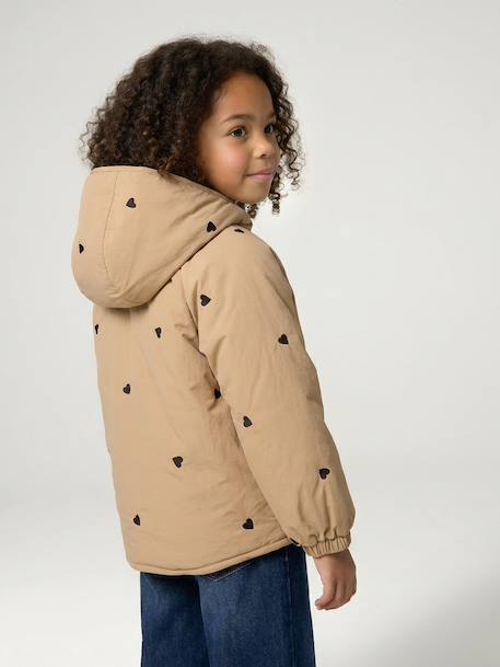 Doudoune légère fille brodée noisette+vert de gris 7 - vertbaudet enfant 