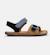 Sandales garçon cuir bicho kids twins Bleu marron 1 - vertbaudet enfant 
