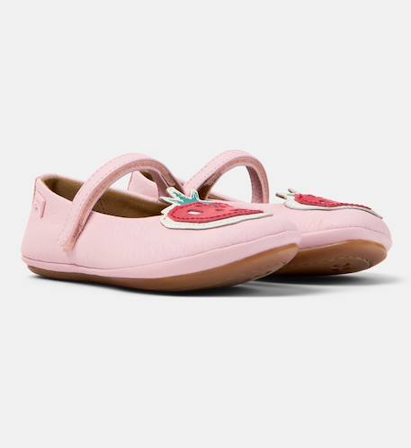 Ballerines fille cuir right kids twins Rose pastel 2 - vertbaudet enfant 