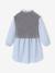 Robe-chemise fille effet 2 en 1 écru+gris chiné+marine 7 - vertbaudet enfant 