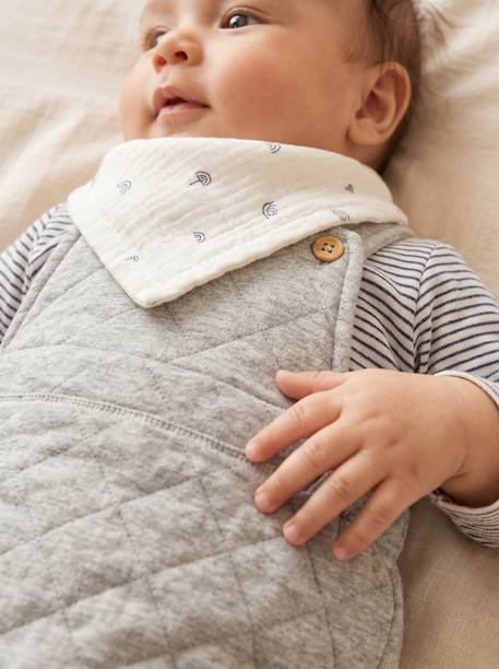 Ensemble 3 pièces bébé personnalisable gris chiné 13 - vertbaudet enfant 