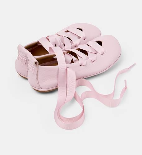 Ballerines fille cuir right kids Bleu pastel+Rose pastel+Rouge moyen 9 - vertbaudet enfant 