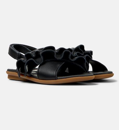 Sandales fille cuir RIGHT KIDS TWINS Noir 2 - vertbaudet enfant 