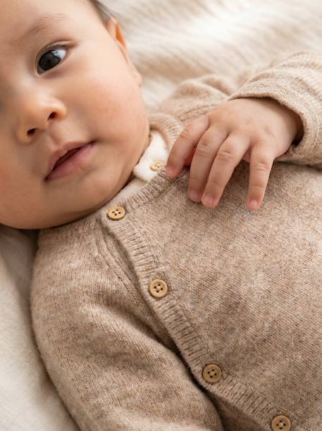 Ensemble naissance 3 pièces personnalisable beige chiné 14 - vertbaudet enfant 