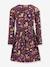 Robe avec biches et fleurs fille Happy Girls bordeaux+vert sauge 2 - vertbaudet enfant 