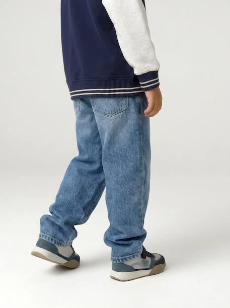 Jean loose morphologie medium double stone+noir 9 - vertbaudet enfant 