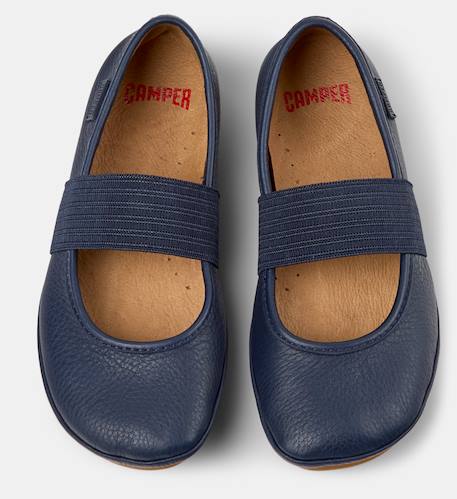 Ballerines fille smooth leather right Gris moyen+Marin 8 - vertbaudet enfant 