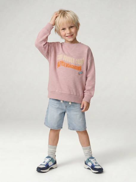 Sweat col rond garçon rose pâle 8 - vertbaudet enfant 
