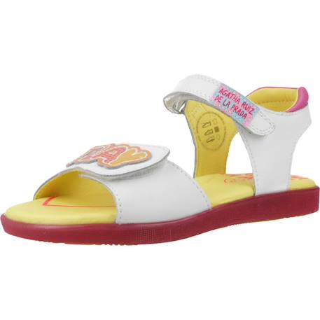 Sandales fille été Blanc blanco+Rose rosy 4 - vertbaudet enfant 