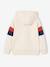 Sweat garçon à capuche motif placé blanc+marine+noix de pécan+vert sauge 2 - vertbaudet enfant 