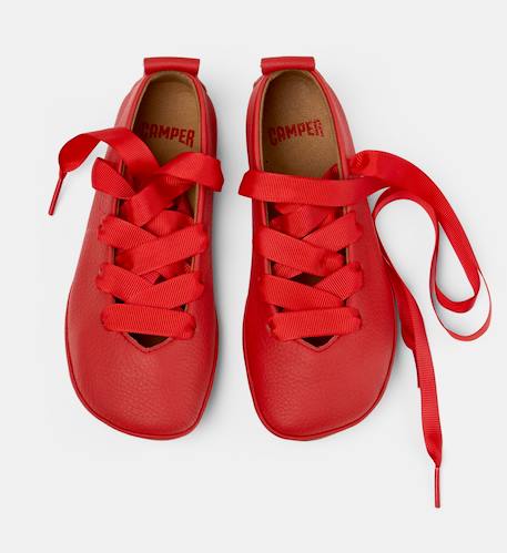 Ballerines fille cuir right kids Bleu pastel+Rose pastel+Rouge moyen 13 - vertbaudet enfant 