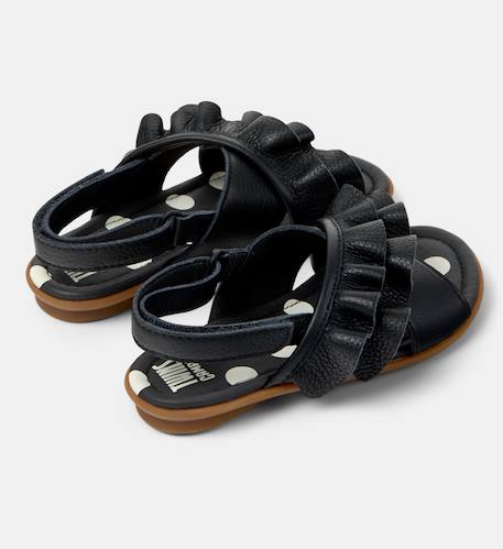 Sandales fille cuir RIGHT KIDS TWINS Noir 4 - vertbaudet enfant 