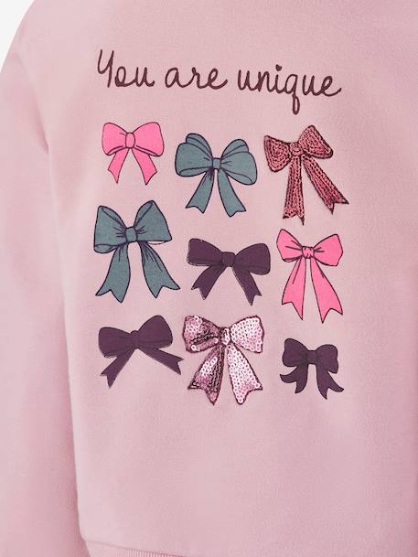 Sweatshirt avec nœuds fille Happy Girls rose nude 3 - vertbaudet enfant 