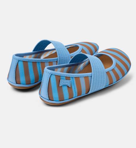 Ballerines fille cuir RIGHT KIDS Bleu marron+Rose rouge 4 - vertbaudet enfant 