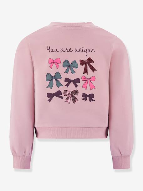 Sweatshirt avec nœuds fille Happy Girls rose nude 2 - vertbaudet enfant 