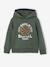 Ensemble sport garçon à capuche bordeaux+ocre+vert sauge 16 - vertbaudet enfant 