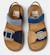 Sandales garçon cuir bicho kids twins Bleu marron 3 - vertbaudet enfant 