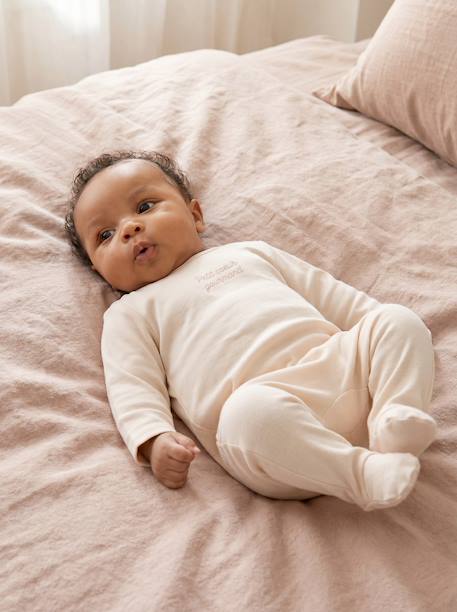 Lot de 3 dors bien bébé ouverture dos écru+vert sauge 6 - vertbaudet enfant 