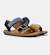 Sandales garçon cuir bicho kids twins Bleu marron 2 - vertbaudet enfant 
