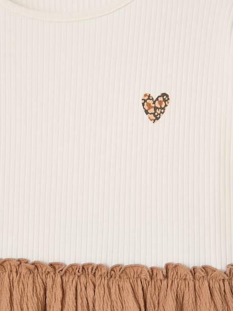 Robe 2 en 1 manches longues fille camel 3 - vertbaudet enfant 