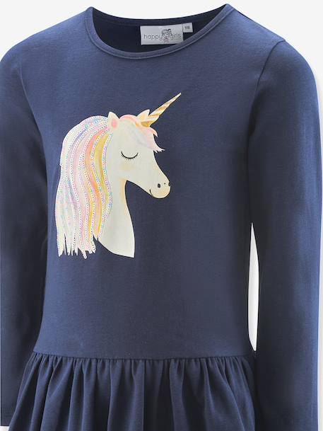 Robe licorne fille Happy Girls marine 3 - vertbaudet enfant 