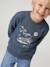 Sweat garçon col rond manches longues blanc chiné+bleu nuit+rouge chiné 5 - vertbaudet enfant 
