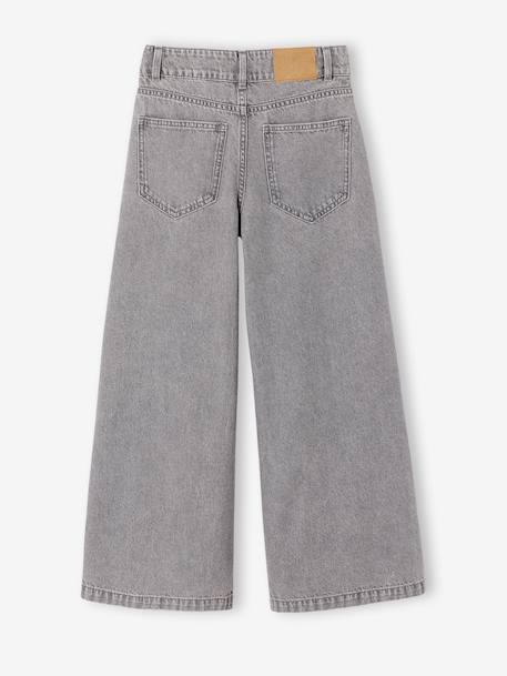 Jean large fille bleu moyen+denim gris 6 - vertbaudet enfant 