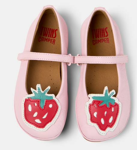 Ballerines fille cuir right kids twins Rose pastel 3 - vertbaudet enfant 