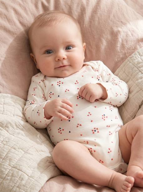 Lot de 3 bodies manches longues bébé écru 4 - vertbaudet enfant 