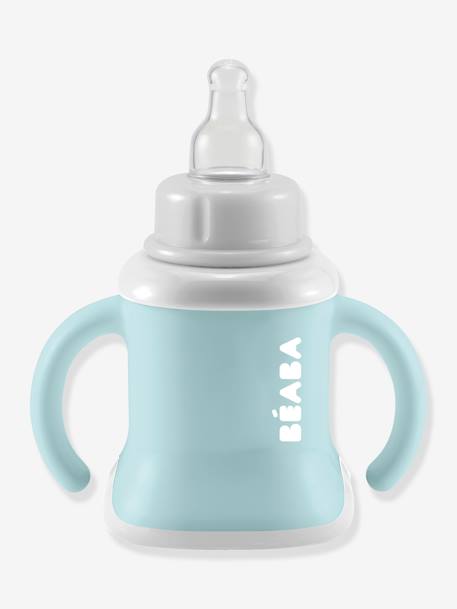 Tasse d'apprentissage 'Evoluclip' 3 en 1 airy green+old pink 1 - vertbaudet enfant 