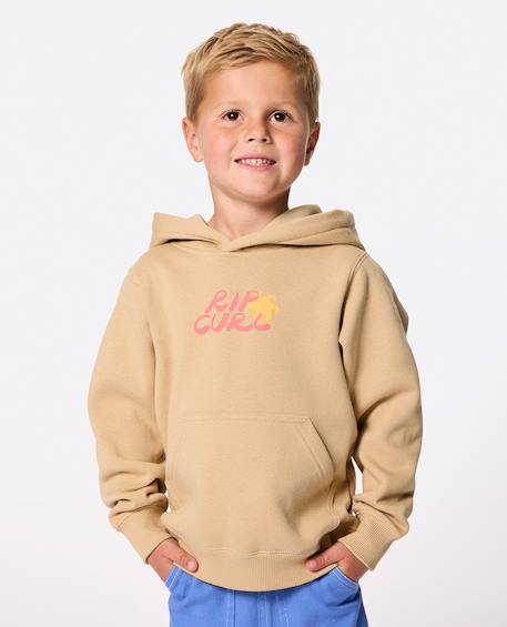 Sweat à capuche artist of the search - ty williams enfant Sable kaki 1 - vertbaudet enfant 