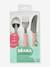 Set 3 couverts d'apprentissage inox airy green+old pink+rose+vert 7 - vertbaudet enfant 