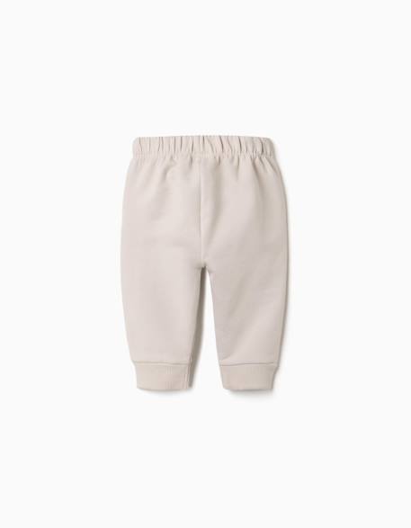 Lot de 2 pantalons en coton unis/à rayures Gris clair 2 - vertbaudet enfant 