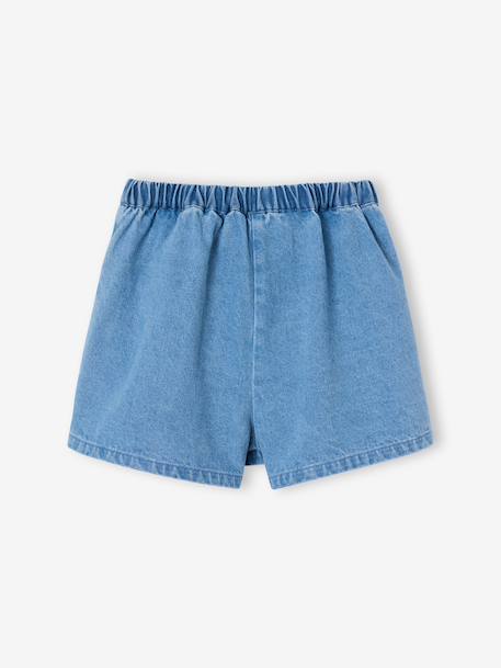 Jupe short fille plissée bleu moyen 2 - vertbaudet enfant 