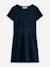 Robe fille à manches courtes Bleu foncé 1 - vertbaudet enfant 