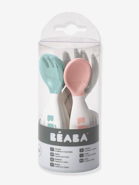 Lot de 10 couverts ergonomiques 2e âge old pink/ airy green/ light mi 1 - vertbaudet enfant 